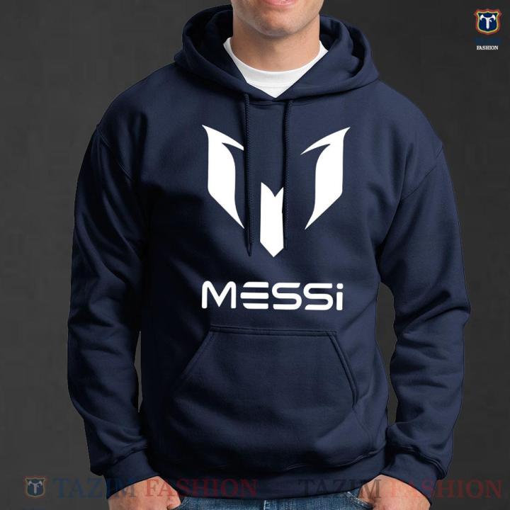 Messi Navy Blue Cotton Long Sleeve Hoodie By Tazim Fashion - Hoodie For Men - Hudi For Men - Hoodie For Men