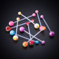 10-50PC 14G Pregnancy Belly Button Rings Flexible Bioplast Sport Maternity Belly Navel Retainer Industrial Earring Body Piercing. 