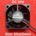 24V FAN 50mm 2 Inch 24V 0.12A Cooling Fans 5020 DC 24V 50x50x20mm Fan Heatsink Cooler Cooling Fan Radiator Heat Dissipation Fan With 2 Pin Connector Cables Mini Fans. 