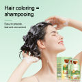 Hair Dye Shampoo Natural Plant Bubble Hair Dye Long-lasting Hair Color Plant-based Foam Hair Coloring Shampoo Covers Gray Hair.