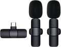 K9 Wireless Dual Microphone Professional Lapel Lavalier Microphone Remove Noise For Typ c.