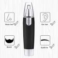 Battery Operated Safe Ear Nose Hair Trimmer Clipper Good Grip Nose Hair Shaver Washable Cutter Head for Men Women. 