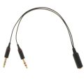 Stereo Audio Aux 3.5mm Female (3 Line) to 2 Male Mic Headphone Converter Adapter. 