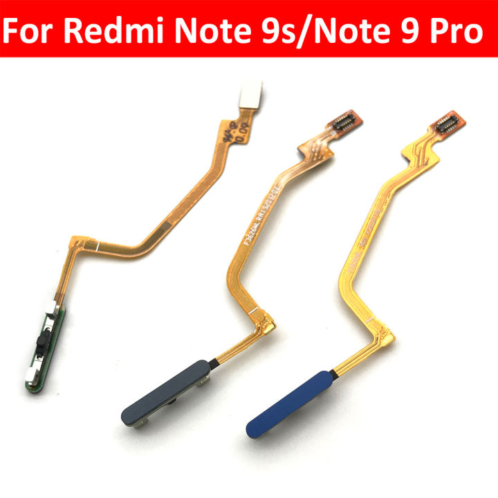 100% Original Touch ID Fingerprint Sensor scanner Home Return Key Menu Button Flex Cable For Xiaomi Redmi Note 9S 9 Pro