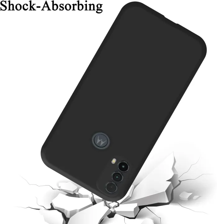 Motorola%20Moto%20E40/E30/E20,%20Slim%20Fit%20Silky%20And%20Soft%20Touch%20Finish%20Silicone%20Matte%20Finish%20TPU%20-%20Black%20(With%20Logo)%20-%20Image%205