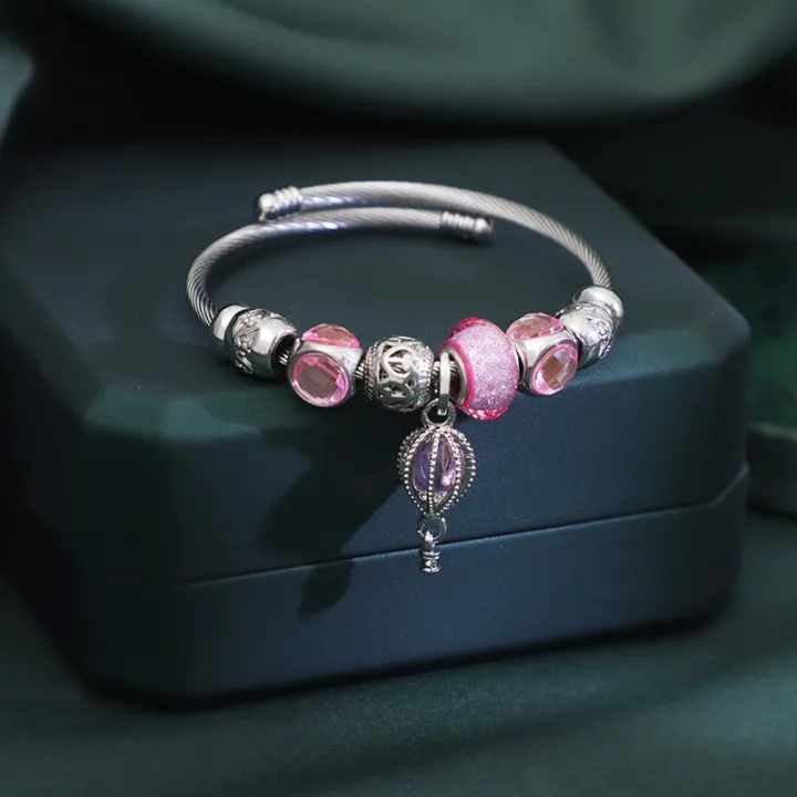 Amazon%20new%20Pan%20D%20pull%20bracelet%20women's%20color%20alloy%20diamond%20gourd%20model%20niche%20original%20design%20bracelet%20wholesale%20-%20Image%203