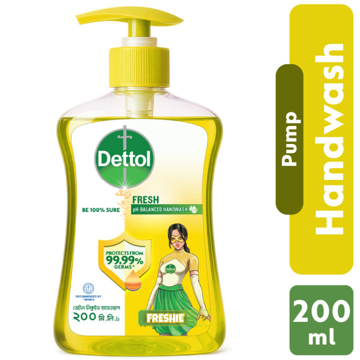Dettol Fresh Liquid pH-Balanced Handwash Pump 200 ml