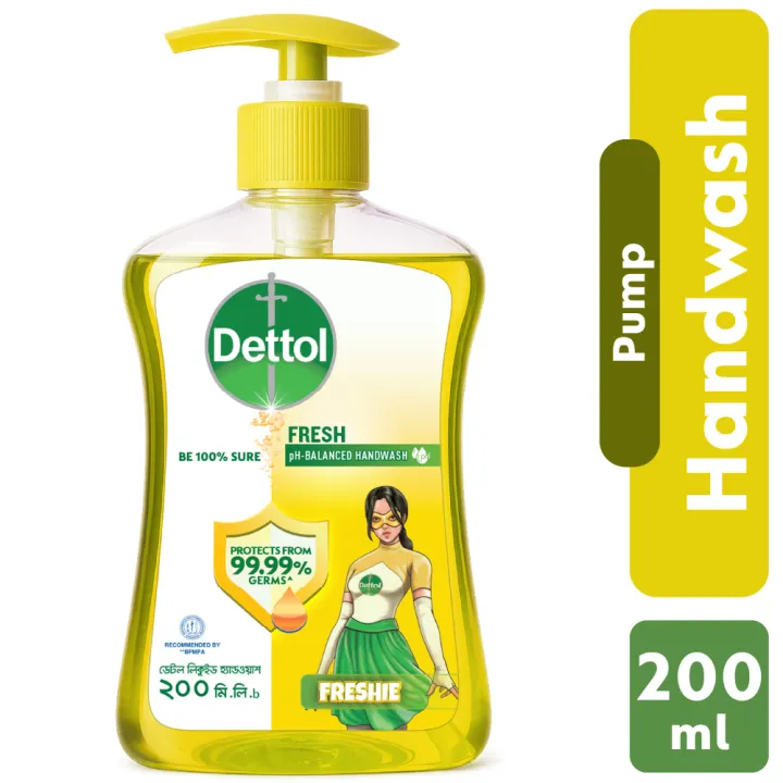 Dettol Fresh Liquid pH-Balanced Handwash Pump 200 ml
