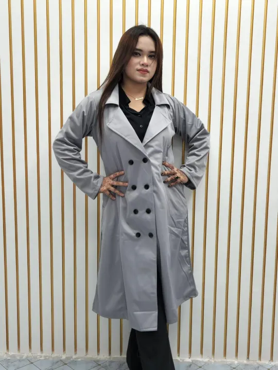 Women%20Jacket%20Stylish%20Fall%20Winter%20Women's%20Overcoat%20Trendy%20Solid%20Color%20Turn-down%20Collar%20Long%20Sleeve%20Cardigan%20with%20Belted%20Button%20Closure%20Mid%20Length%20Loose%20Lady%20Coat%20-%20Image%207