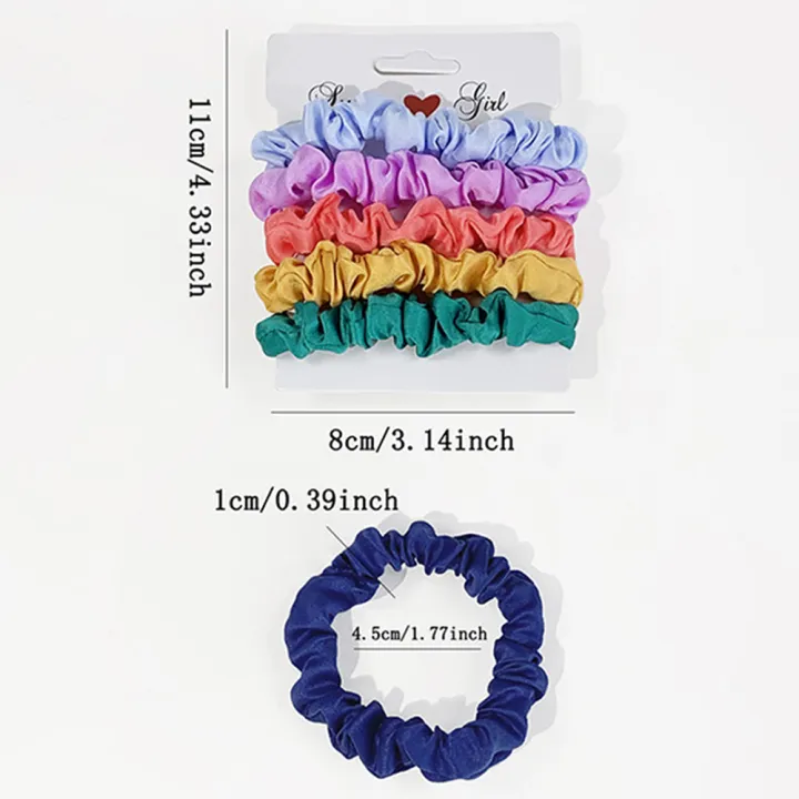 6Pcs/Set%20Matte%20Small%20Intestine%20Hair%20Ring%20Silky%20Satin%20Hair%20Scrunchies%20Simple%20Versatile%20Ponytail%20Holder%20Sweet%20Solid%20Color%20Headwear%20-%20Image%206