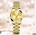 OLEVS Fashionable 9931 Elegant Rhombus Mirror Original Quartz Ladies Watch.