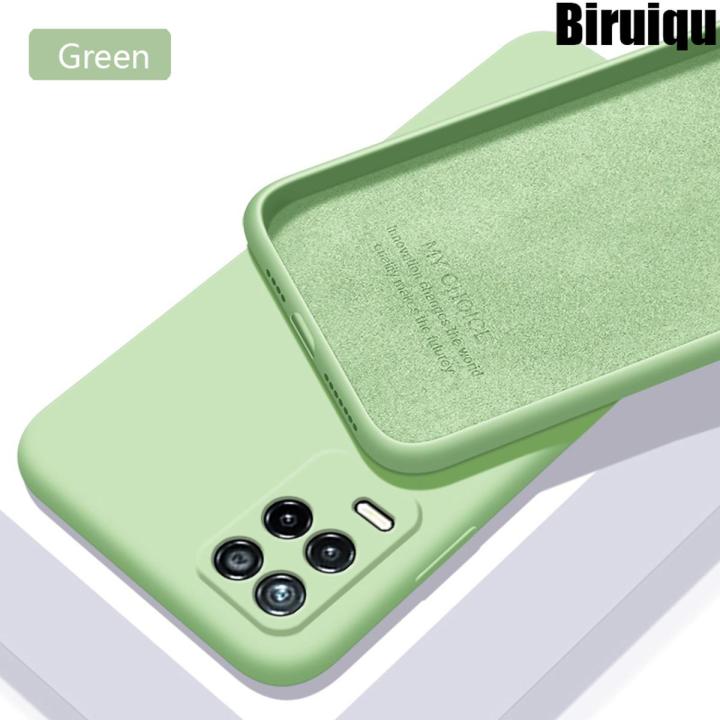 Biruiqu For Realme 5G Case Liquid Silicone Soft Rubber