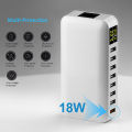 HXSJ 60W 8A 8-port Desktop USB Smart Charging Station with LED Display Multi-protection Smart Voltage and Current Recognition UK.