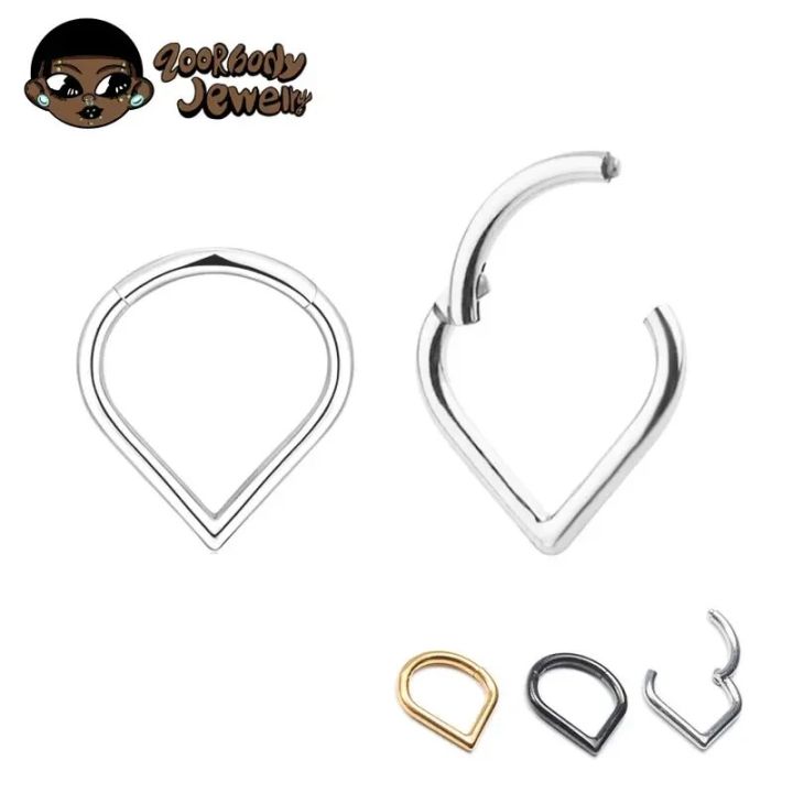 Storewide Sale】 G23 Titanium Nose Piercing Hinge Classic Water