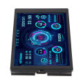 Computer Temp Monitor 3.5in IPS Full View USB C Auto Off Rotatable PC CPU Data Monitor for Chassis RAM GPU Black Set. 