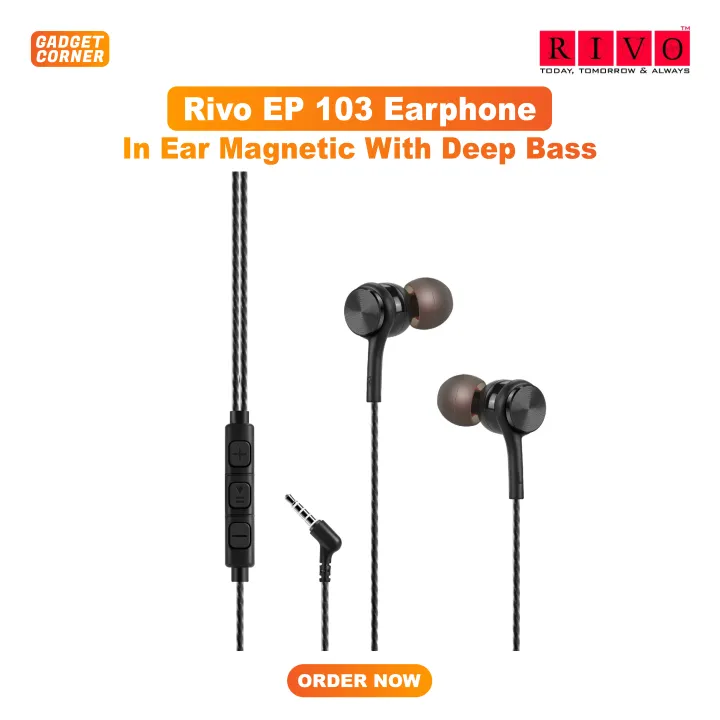 RIVO EP 103 In-Ear Magnetic Gaming Earphone with Extreme & Deep Bass