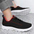 Men's trendy lace up knit sneakers casual outdoor athletic running walking gym shoes dislikelike.