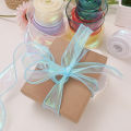Transparant Chiffon Ribbon Organza Satin Ribbons For Gift Wrapping Decoration Wedding Bouquets Wreath Sewing Supplies 1Roll. 