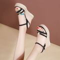 Women's Wedge Sandals2023New Summer Fashion All-Match Muffin Raise the Bottom Summer Fairy Style High Heels.