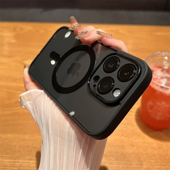 Luxury%20Magsafe%20Wireless%20Charge%20Phone%20Case%20For%20iPhone%2011%2012%2013%2014%2015%20Pro%20Max%20Plus%20Magnetic%20Bumper%20Transparent%20Cases%20Cover%20-%20Image%205