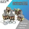 5PCS WH148 B1K B2K B5K B10K B20K B50K B100K B500K 6PIN Shaft Amplifier Dual Stereo Potentiometer 1K 2K 5K 10K 50K 100K 500K. 