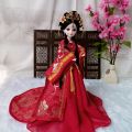 CUANFEN 1/6 BJD Chinese Ancient Doll Hanfu Clothes Trailing Skirt Headdress Fairy Princess Doll Chinese Drama Doll Toys for Girls. 