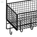Cabinet Storage Basket Hanging Wall Organizer for Kitchen Home Bathroom. 
