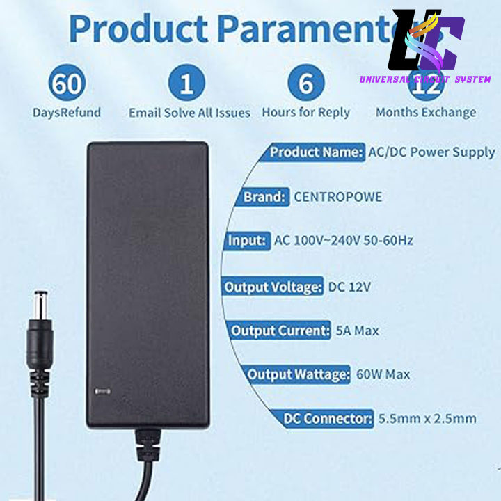 Facmogu%2060W%2012V%205A%20AC/DC%20Power%20Adapter,%20100-240V%20AC%20to%20DC%2012V%205A%20Power%20Suppy,%2012%20Volts%205%20Amps%20AC%20DC%20Table%20Top%20Adapter,%2060%20Watts%2012V%205A%20Switching%20Power%20Adaptor%20Converter,%205.5x2.5mm%20&%205.5x2.1mm%20DC%20Plug%20-%20Image%206