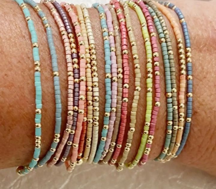 Shinus Tiny Bead Bracelets 2024 New Delicate and Elegant Chain Minimalist Best Friend Gift Boho Jewelry For Women Men