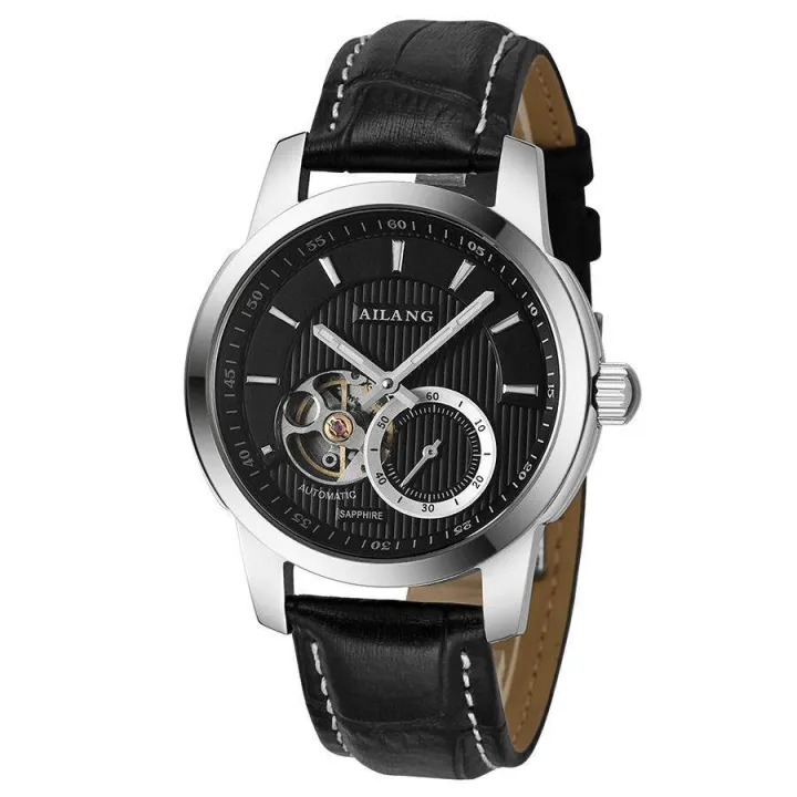 Genuine Swiss mechanical watches Ai wave automatic mechanical watch men's belt business casual male table ultra-thin waterproof