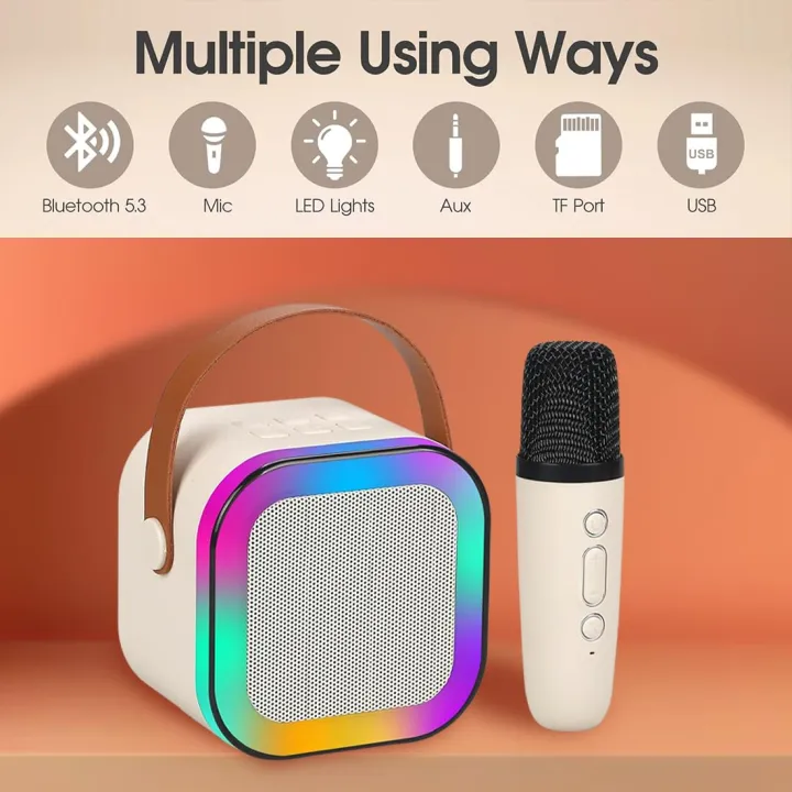 K12%20Karaoke%20Machine%20Portable%20Bluetooth%205.3%20PA%20Speaker%20With%201%20Wireless%20Microphones%20Home%20Family%20Singing%20Children's%20Gifts%20-%20K12S%20-%20Image%205