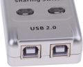 2 Ports USB 2.0 Auto Sharing Switch Hub Control Box for Printer Scanner.