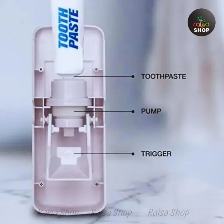 RAISA%20Automatic%20Toothpaste%20Dispenser%20and%20Brush%20Holder%20Set%20%20Wall%20Mountable%20Bathroom%20Organizer%20with%20Dust%20Proof%20Toothbrush%20Storage%20-%20Image%209