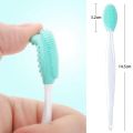 Silicone Nose Brush Cleaning Blackhead Double Sided Massage Brush Nose Brush Lip Brush Beauty Cleaning Tool.