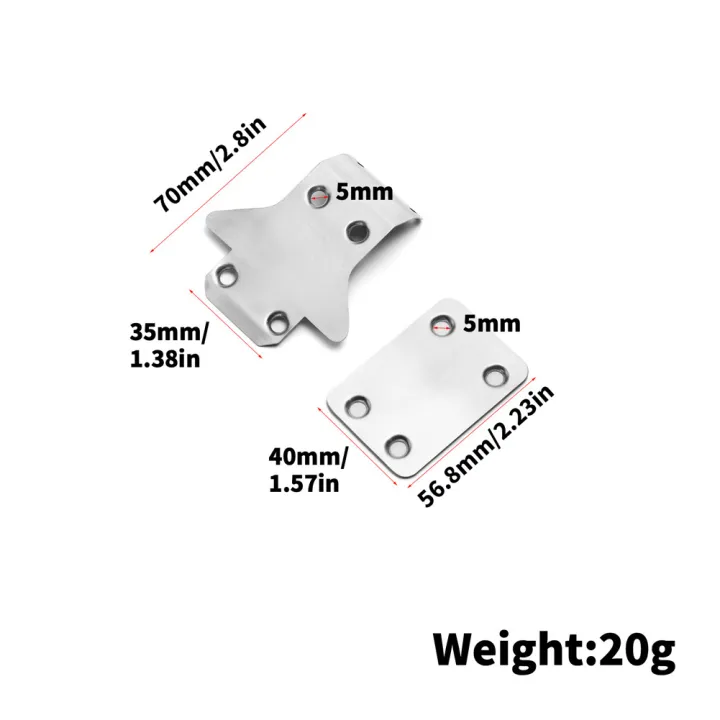GC Rc Car Front Rear Chassis Armor Protector Compatible For MP10 9E TO-235-220 RC Car Stainless Steel Upgrade Replacement Parts LY78