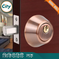 Deadbolt Lock Security Lock One Side Key One Side Knob System Door Lock Antique Color. 