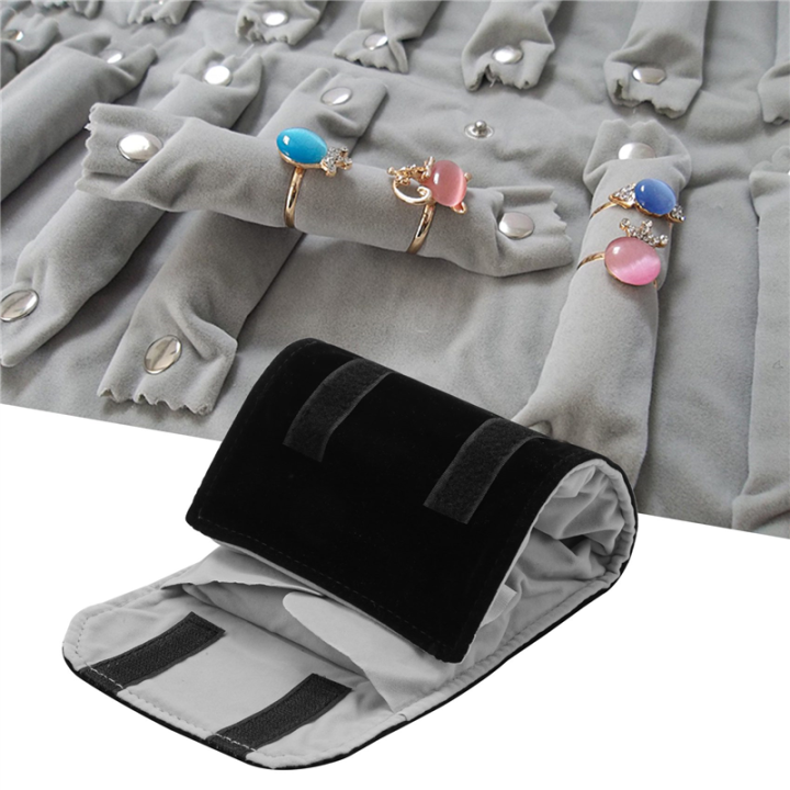 Jewelery%20roll%20Jewelery%20bag,%20made%20of%20flannel,%20for%20ring,%20for%20jewelry%20storage%20when%20traveling%20-%20Black,%20Gray,%20Small%20-%20Image%204