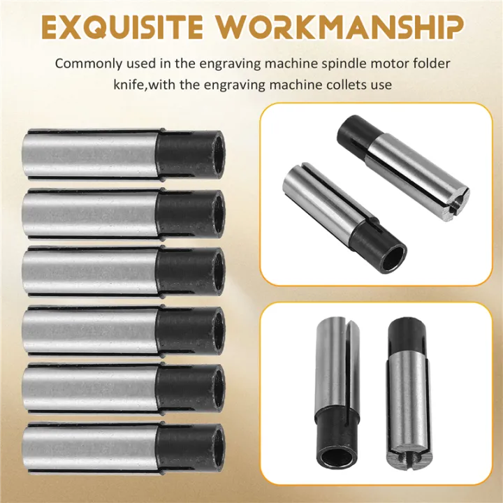 6Pcs%201/4%20Inch%20to%201/8%20Inch%20Cnc%20Engraving%20Bit%20Router%20Adapter%20Convert%20for%20Engraving%20Machine%20Tool%20-%20Image%206