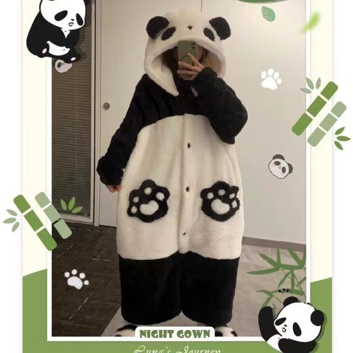 Wholesale%20Elizabeth%20bathrobe%20one-piece%20pajamas%20for%20men%20and%20women%20couple%20panda%20cute%20cartoon%20loungewear%20flannel%20dressing%20gown%20-%20Image%203