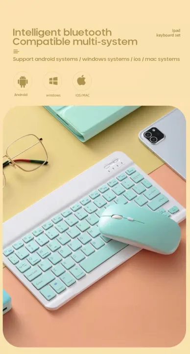 Universal%2010inch%20Bluetooth%20Keyboard%20And%20Mouse%20Set%20Ultra-Thin%203-speed%20DPI%20Adjustment%20For%20Ipad%20Apple%20Android%20-%20Image%204