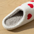 Cute House Slippers Women Winter Home Exquisite Little Heart Love Fuzzy Warm Comfy Non Slip Flat Plush Shoes Girls Gift Lover.
