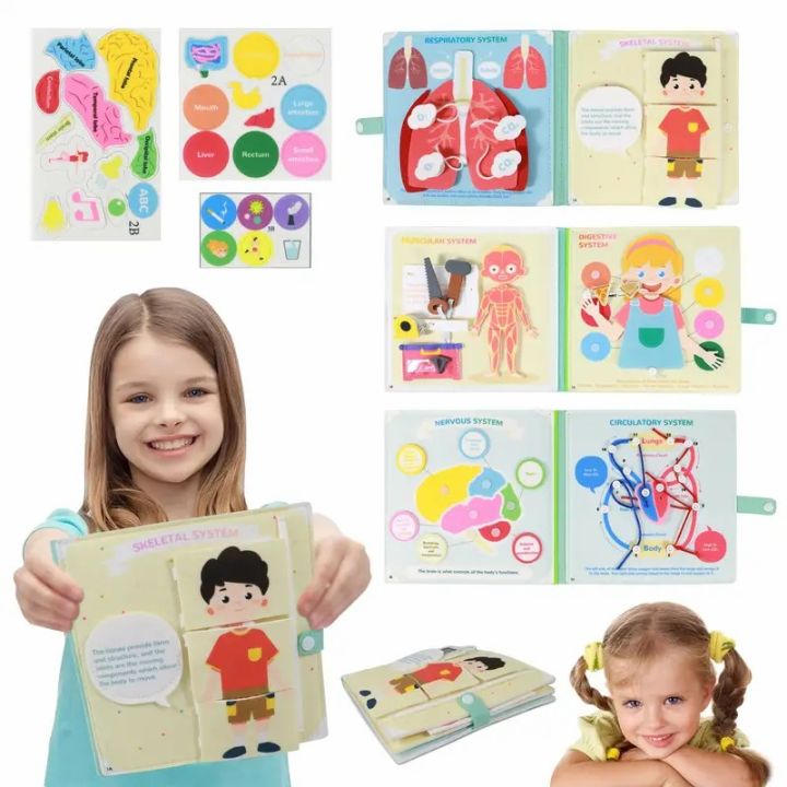 Montessori Busy Book Human Body Anatomy Book for Toddlers Preshool ...