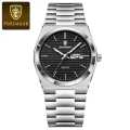 Pedagr Man Wristwatch Fashion Business Luminous Waterproof Date Week Men Clock Stainless Steel Casual Men's Quartz Watches.