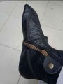 Azad Cow Leather Zipper Snap Button Socks for Men & Woman Socks Best Use In Winter And Cold Weather Foot Warmer (100% Premium Quality Leather) LS102.