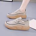 Women's Shoes Non Slip Trendy Rubber Sole Female Comfortable Versatile Trainers Shoes Women Sport Sneakers Girls Leisure Sneakers for Tennis , Khaki 39.