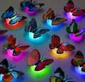 5 PCS Two -layer Colorful luminous butterfly small night lamp flash simulation butterfly lamp Encounter.