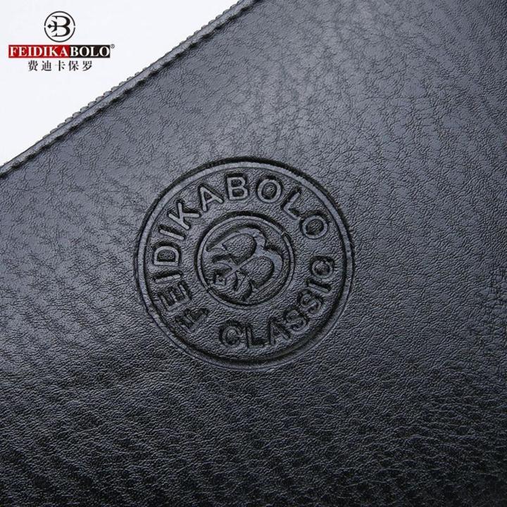 Men's Handbag Soft Authentic Leather Tactile Feel Large Capacity Clutch Casual Clutch Men's Wallet Envelope Package Fashion