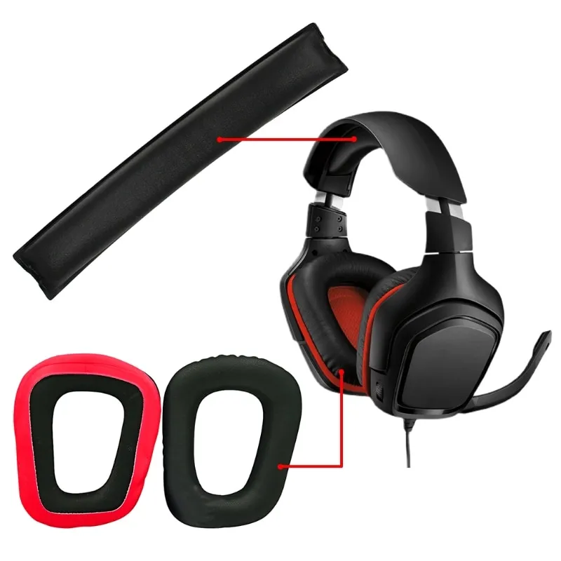 Ear Pads Cushions Headband Kit Replacement for Logitech G331 G332 G432 G431  G430 G230 G231 G930 Gaming Headset EarPads beam