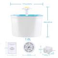 1.6L Automatic Pet Water Fountain Silent Drinking Electric Water Dispenser Feeder Bowl for Cats Dogs Multiple Pets. 