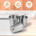 Shot Cups Stainless Steel Glasses Metal Drinking Cup Silver Bulk Camping Aluminum Home Portable 30Ml Espresso Travel.